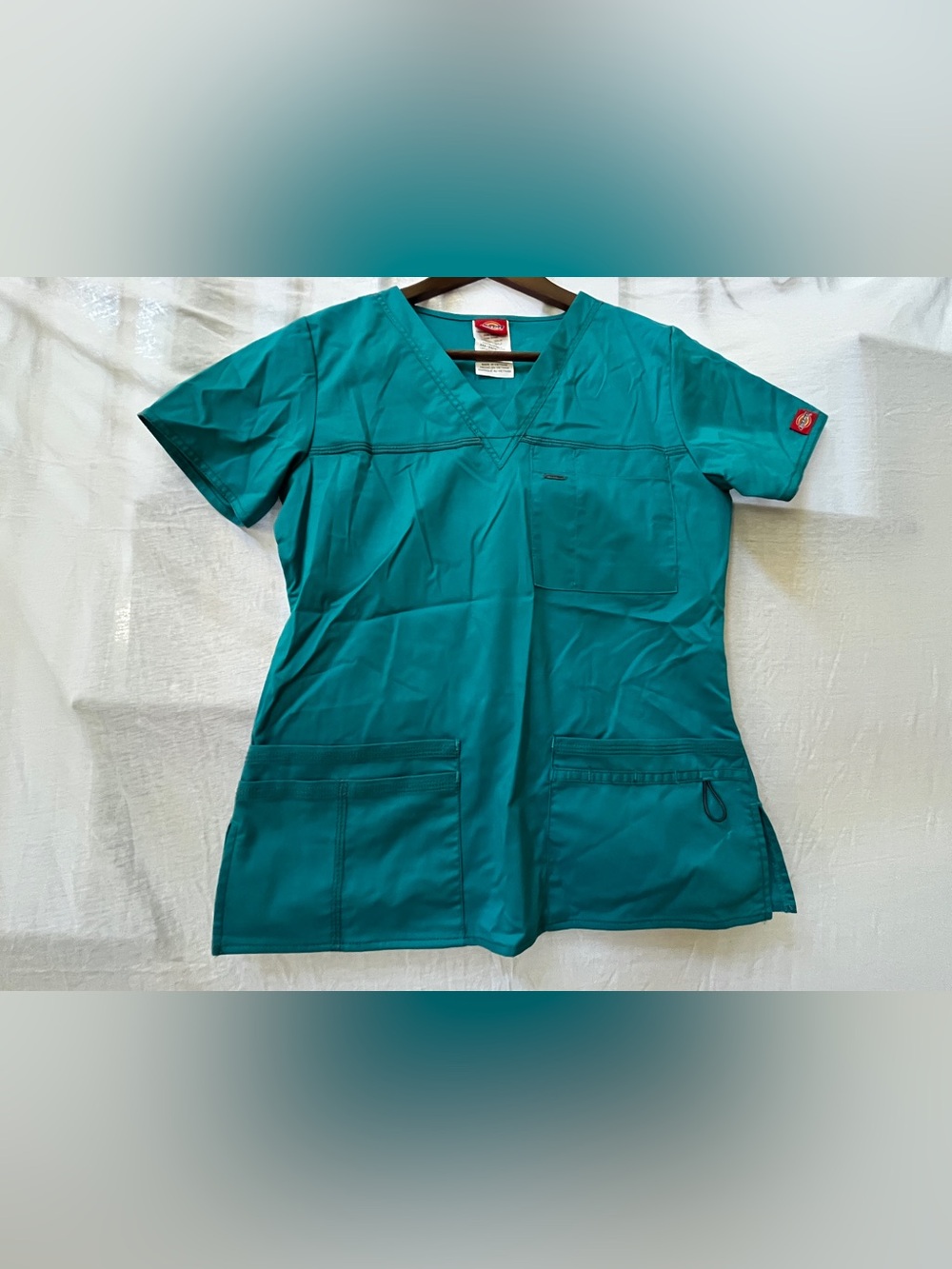 Dickies Teal V-Neck Medical Scrub Tunic